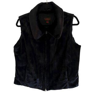 Danier Faux Fur Black Vest Sz M